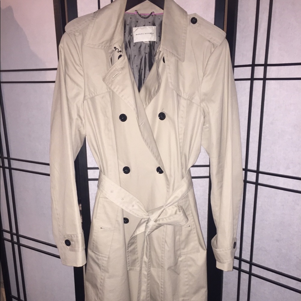 Tan raincoat
